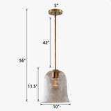 Modern European furniture - Modern Metal and Glass Bell Pendant Light - www.oroa.com