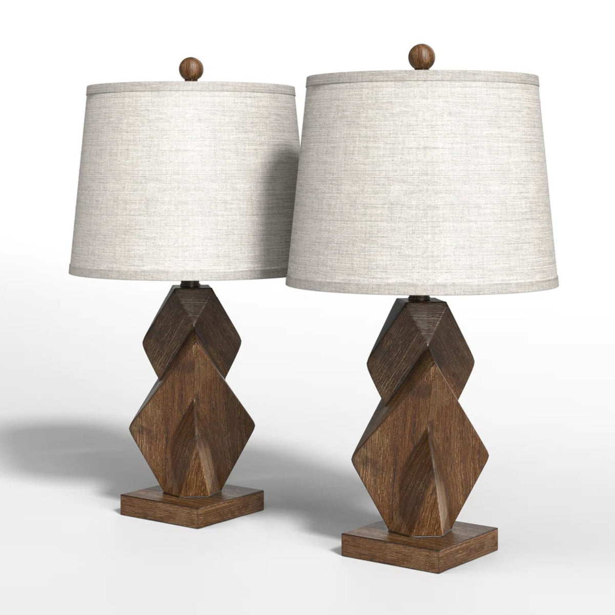 Modern European furniture - Wood Grain Table Lamps (2) - www.oroa.com