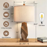 Modern European furniture - Wood Grain Table Lamps (2) - www.oroa.com
