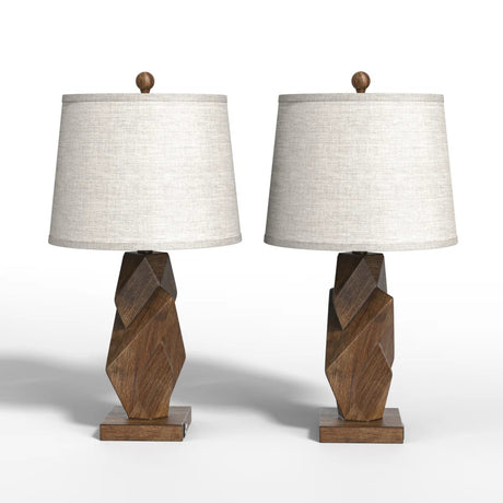 Modern European furniture - Wood Grain Table Lamps (2) - www.oroa.com