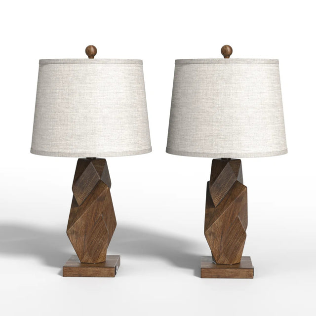 Modern European furniture - Wood Grain Table Lamps (2) - www.oroa.com