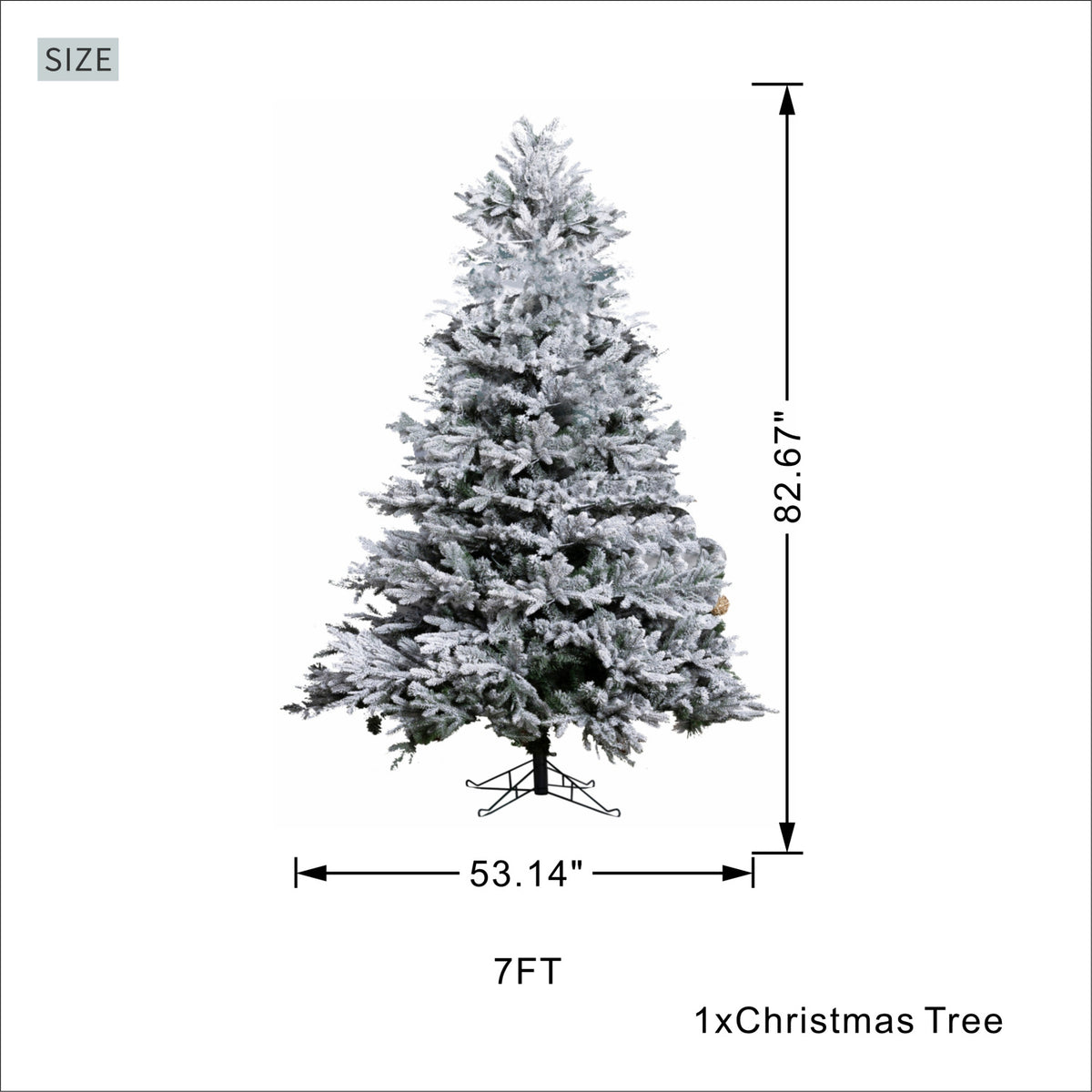 7FT Snow‑Flocked Christmas Tree | OROA