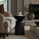 Black Wooden Accent Table - OROA