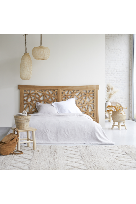 Solid Teak King Headboard 83" | Tikamoon Gentong | OROA TRADE