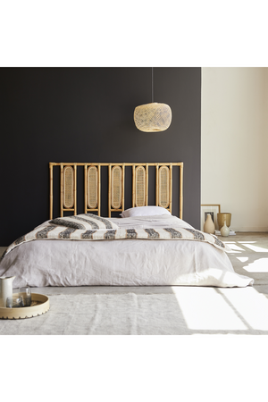 Caned Rattan Queen Headboard 63" | Tikamoon Paulette | OROA.COM