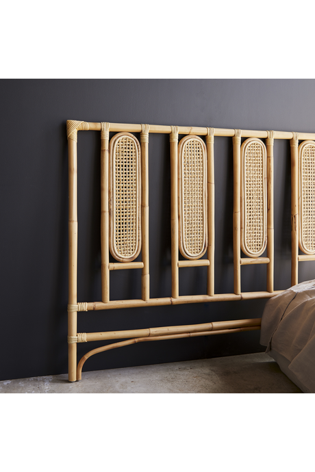 Caned Rattan Queen Headboard 63" | Tikamoon Paulette | OROA.COM