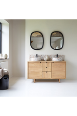 Teak Double Bathroom Vanity | Tikamoon Jonak | OROA.COM