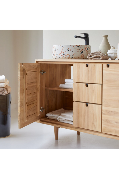 Teak Double Bathroom Vanity | Tikamoon Jonak | OROA.COM
