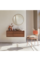 Teak Wall Mounted Vanity Unit | Tikamoon Parker  | OROA.COM