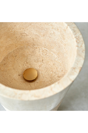 Cream Marble Conical Sink | Tikamoon Koni | OROA.COM