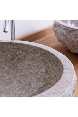 Gray Marble Bathroom Sink | Tikamoo Scrula | OROA.COM