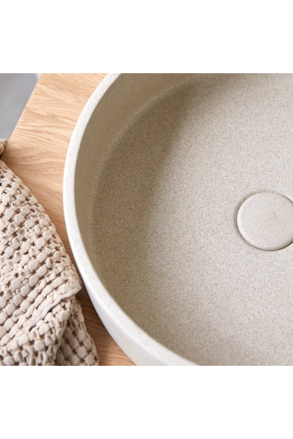 Round Concrete Bathroom Sink | Tikamoon Gina | OROA.COM