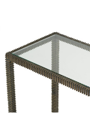 Bronze Frame Glass Console Table | The Met x Eichholtz | Oroa.com