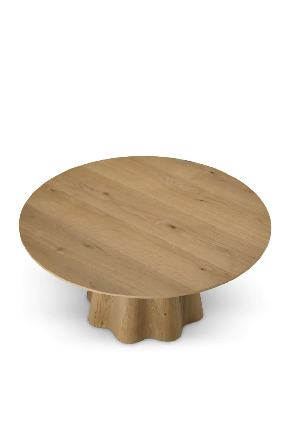 Oak Veneer Round Coffee Table | Eichholtz Papyrus | Oroa.com