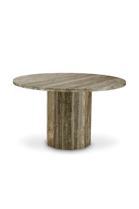 Round Travertine Dining Table | Met x Eichholtz Florence | Oroa.com