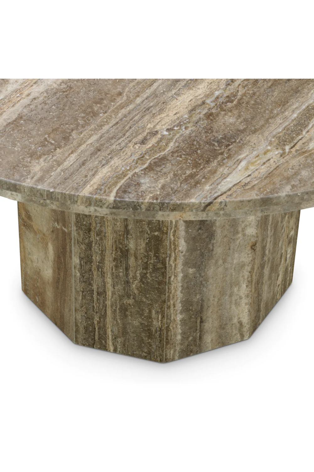 Round Travertine Dining Table | Met x Eichholtz Florence | Oroa.com