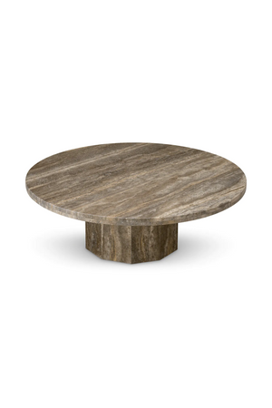Round Travertine Coffee Table | Met x Eichholtz Florence | Oroa.com