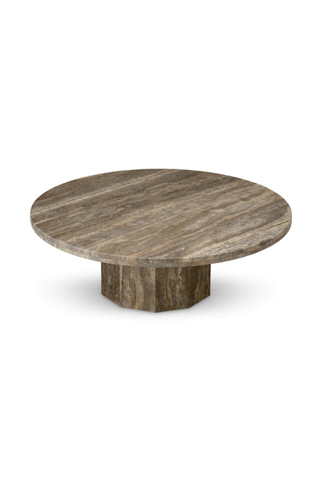 Round Travertine Coffee Table | Met x Eichholtz Florence | Oroa.com
