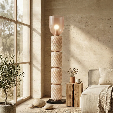 Tiered Column Glass  Floor Lamp - OROA