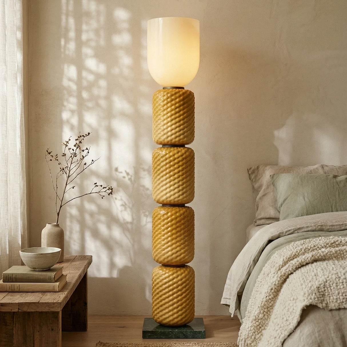 Tiered Column Glass  Floor Lamp - OROA