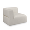 White Ribbed Linen Lounge Chair | Caracole Rhythm | Oroa.com