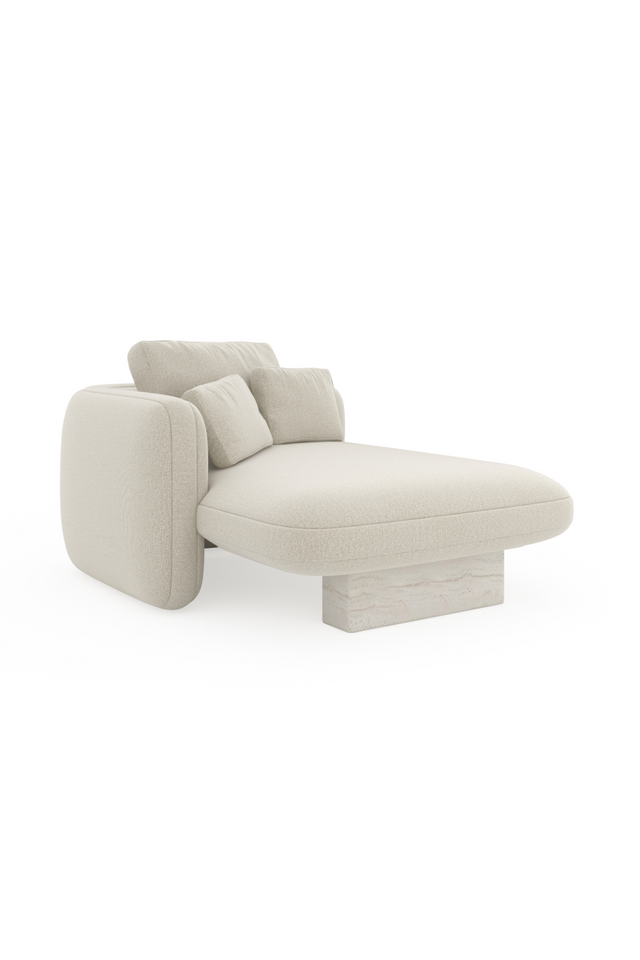 Ecru Linen Chaise Longue | Caracole Overlap | Oroa.com