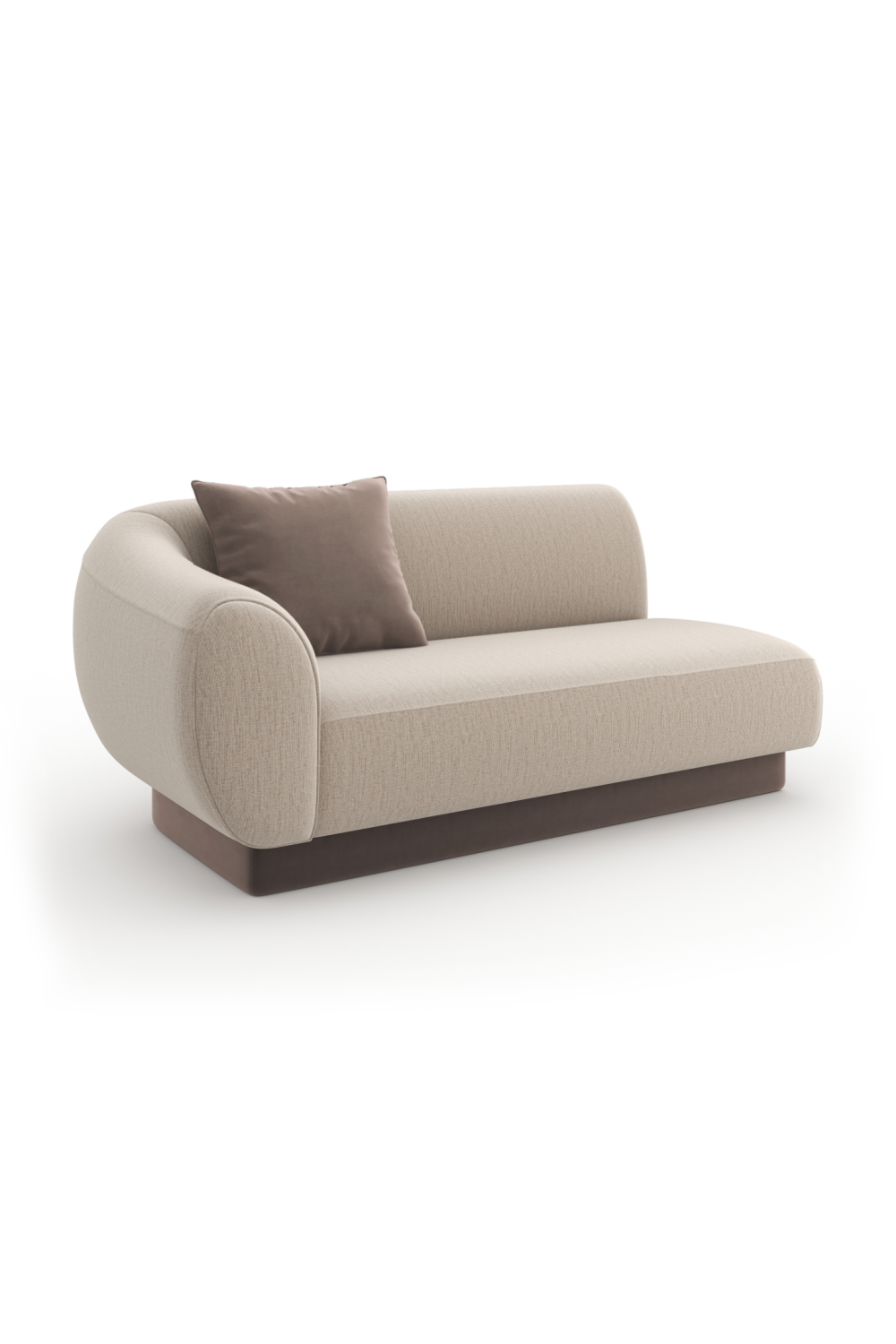 Beige Ribbed Linen Loveseat | Caracole Seta | Oroa.com