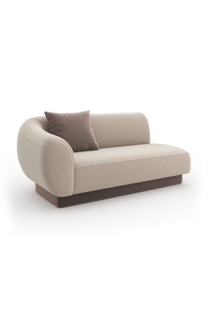 Beige Ribbed Linen Loveseat | Caracole Seta | Oroa.com