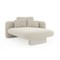 Ecru Linen Chaise Longue | Caracole Overlap | Oroa.com