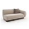 Beige Ribbed Linen Loveseat | Caracole Seta | Oroa.com