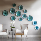 Ceramic Flowers Indoor/Outdoor Wall Decor Set (3) | Uttermost Abella