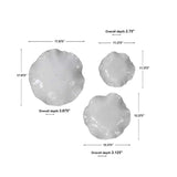 Ceramic Flowers Indoor/Outdoor Wall Decor Set (3) | Uttermost Abella