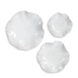 Ceramic Flowers Indoor/Outdoor Wall Decor Set (3) | Uttermost Abella