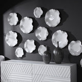 Ceramic Flowers Indoor/Outdoor Wall Decor Set (3) | Uttermost Abella