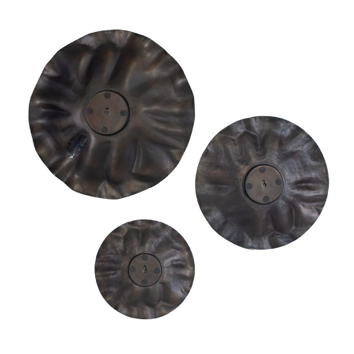 Aluminum Discs Indoor/Outdoor Wall Decor Set (3) | Uttermost Peonia