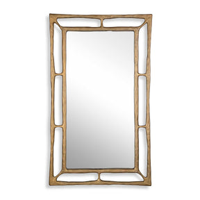Modern European furniture - Antique Brass Rectangular Mirror - www.oroa.com