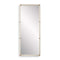 Modern European furniture - White Shagreen Leather Mirror - www.oroa.com