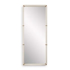 Modern European furniture - White Shagreen Leather Mirror - www.oroa.com