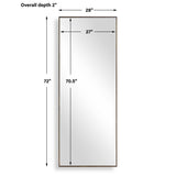 Modern European furniture - Antique Bronze Rectangular Mirror - www.oroa.com