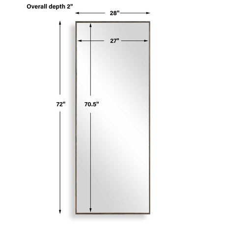 Modern European furniture - Antique Bronze Rectangular Mirror - www.oroa.com