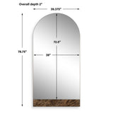 Modern European furniture - Marble Slab Arched Mirror - www.oroa.com