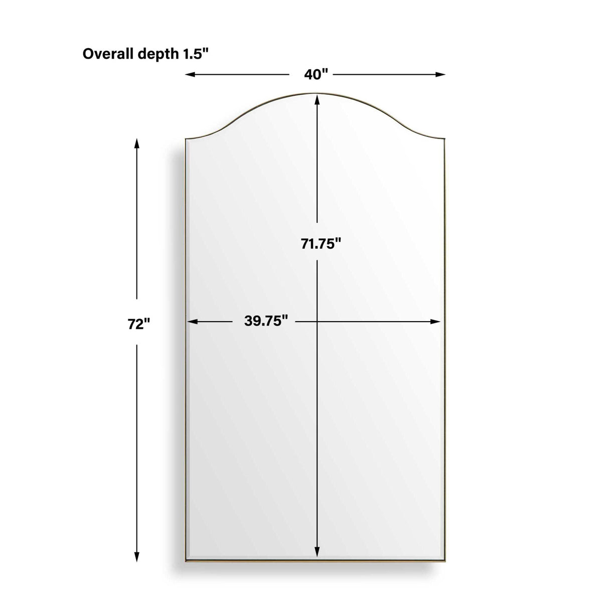 Modern European furniture - Brushed Brass Mirror - www.oroa.com