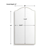 Modern European furniture - Brushed Brass Mirror - www.oroa.com