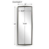 Modern European furniture - Bronze Framed Tall Mirror - www.oroa.com