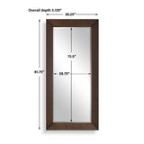 Modern European furniture - Natural Walnut Veneer Tall Mirror - www.oroa.com