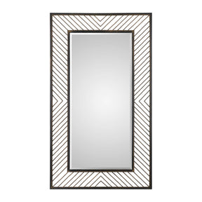 Modern European furniture - Bronze Chevron Mirror - www.oroa.com