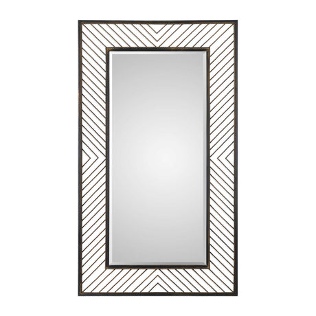 Modern European furniture - Bronze Chevron Mirror - www.oroa.com