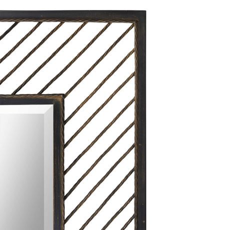 Modern European furniture - Bronze Chevron Mirror - www.oroa.com