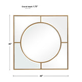 Modern European furniture - Gold Square Mirror - www.oroa.com
