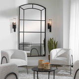 Modern European furniture - Black Iron Arched Mirror - www.oroa.com
